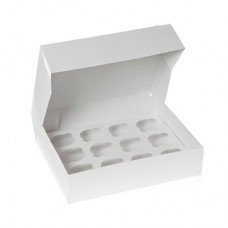 Коробка для 12 капкейков белая