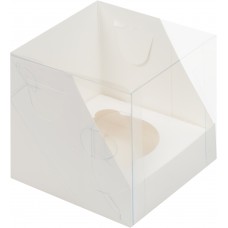 Коробка под 1 капкейк с прозрачной крышкой
